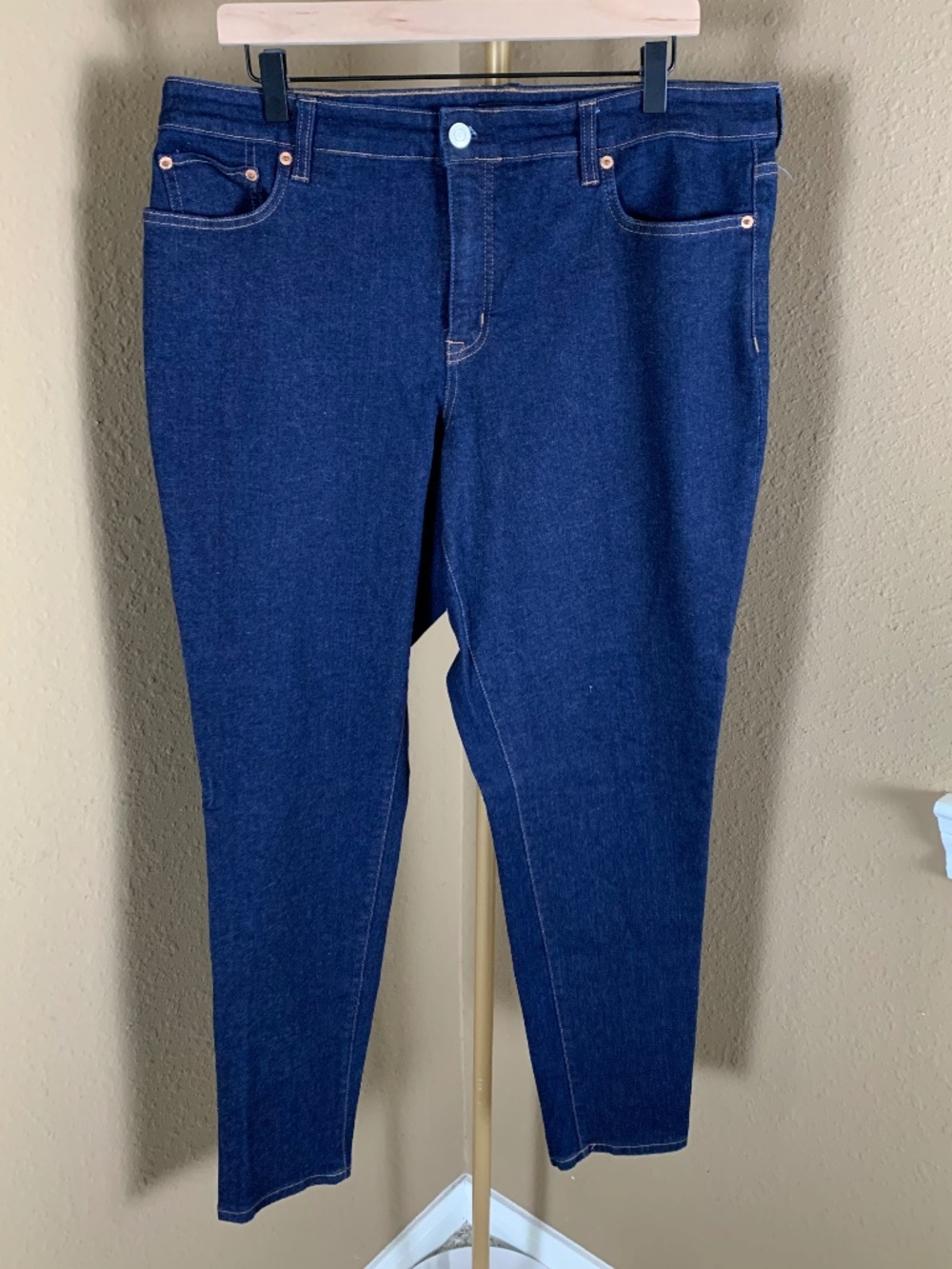 Lauren Ralph Lauren Jeans Womens 18W Dark Wash Straight Leg Stretch Denim Classi